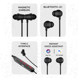 boAt Rockerz 378 Bluetooth Neckband with Spatial Bionic Sound Tuned by THX, BEAST™ Mode, ASAP™ Charge, Signature Sound, 25 Hours Playtime & BT v5.1(Active Black)