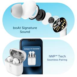 boAt Airdopes 141 Bluetooth Truly Wireless in Ear Ear Buds w/ 42H Playtime,Low Latency Mode for Gaming, ENx Tech, IWP, IPX4 Water Resistance, Smooth Touch Controls(Pure White)