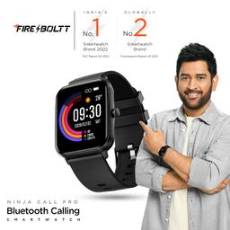 Fire-Boltt Ninja Call Pro Smart Watch Dual Chip Bluetooth Calling, 42.92mm (1.69 inch) HD Display, AI Voice Assistance with 100 Sports Modes, with SpO2 & Heart Rate Monitoring (Black)