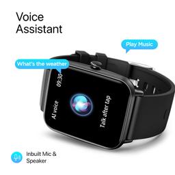 Fire-Boltt Ninja Call Pro Smart Watch Dual Chip Bluetooth Calling, 42.92mm (1.69 inch) HD Display, AI Voice Assistance with 100 Sports Modes, with SpO2 & Heart Rate Monitoring (Black)