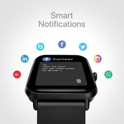 Fire-Boltt Ninja Call Pro Smart Watch Dual Chip Bluetooth Calling, 42.92mm (1.69 inch) HD Display, AI Voice Assistance with 100 Sports Modes, with SpO2 & Heart Rate Monitoring (Black)
