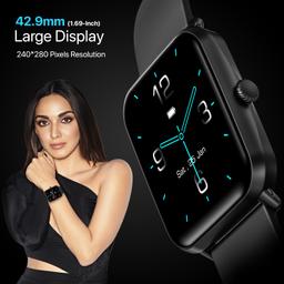 Fire-Boltt Ninja Call Pro Smart Watch Dual Chip Bluetooth Calling, 42.92mm (1.69 inch) HD Display, AI Voice Assistance with 100 Sports Modes, with SpO2 & Heart Rate Monitoring (Black)
