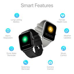 Fire-Boltt Ninja Call Pro Smart Watch Dual Chip Bluetooth Calling, 42.92mm (1.69 inch) HD Display, AI Voice Assistance with 100 Sports Modes, with SpO2 & Heart Rate Monitoring (Black)