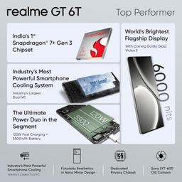 realme GT 6T (Miracle Purple,12GB RAM+256GB Storage) | India's 1st 7+ Gen 3 Flagship Chipset | 1.5M + AnTuTu Score | 5500mAh+120W | The World's Brightest Flagship Display