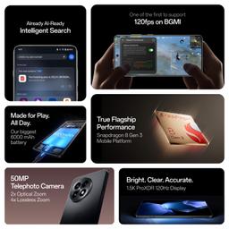 OnePlus 13R | Smarter with OnePlus AI (12GB RAM, 256GB Storage Nebula Noir)