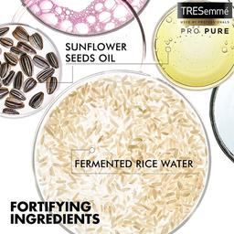 TRESemme Pro Pure Damage Recovery Shampoo, with Fermented Rice Water, Sulphate Free & Paraben Free, for Damaged Hair, 370 ml