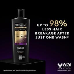 Tresemme Hair Fall Defense Shampoo 340 ml for strong hair with Keratin Protein, prevents hairfall due to breakage, nourishes dry hair & frizz for Men & Women
