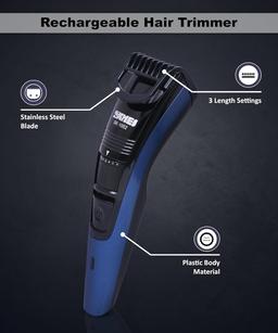 Skmei Beard trimmer Hair Clipper (Corded) with 13 Length Settings,41 mm Wide Cutter, Stainless Steel Blades and Trim-n-Flow Technology for Men (SK-1002)
