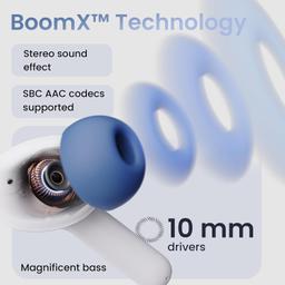 Boult Audio Curve Buds Pro with 100H Playtime, 4 Mics Clear Calling, 40ms Low Latency Gaming, Made in India, Equalizer Modes, Bluetooth 5.3 Blink & Pair™ True Wireless in Ear Earbuds (White Wave)
