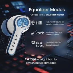 Boult Audio Curve Buds Pro with 100H Playtime, 4 Mics Clear Calling, 40ms Low Latency Gaming, Made in India, Equalizer Modes, Bluetooth 5.3 Blink & Pair™ True Wireless in Ear Earbuds (White Wave)