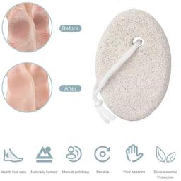 Kai Pumice Stone for Feet - Foot Scrubber for Exfoliating Dry Dead Skin - Natural Foot Stone Removes Callus on Hands, Heels, and Body - Curved Oval Shape
