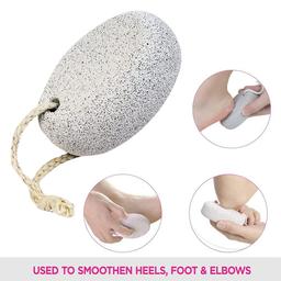 Kai Pumice Stone for Feet - Foot Scrubber for Exfoliating Dry Dead Skin - Natural Foot Stone Removes Callus on Hands, Heels, and Body - Curved Oval Shape