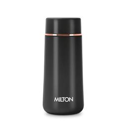 Milton Starlit 270 Thermosteel Insulated Water Bottle, 270 ml, Black| Hot and Cold | Leak Proof | Office Bottle | Sports | Home | Kitchen | Hiking | Treking | Travel | Easy to Carry | Rust Proof