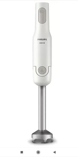 Philips Hand Blender HL1600/00-650W Powerful Motor, Detachable Steel Rod, Single Button Release