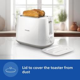Philips HD2582/00 Two slice Pop-up toaster with bun warmer | 830W | 6 browning settings