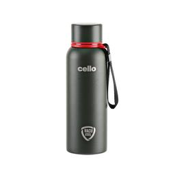 Cello Duro Kent Thermosteel Water Bottle 900ml, Military Green | ISI Certified | 24 Hours Hot & Cold Flask | Double Walled Vacuum Insulated Bottle