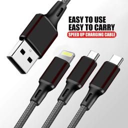 Ivon 3in1 Charging Power Cable(CA- 10) & IVON 20W PD + 3.4A USB Wall Charger