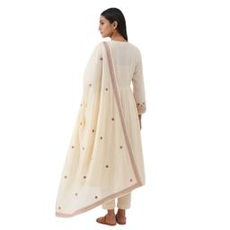 Women Ethnic Motifs Embroidered Empire Thread Work Kurta with Trousers & With Dupatta