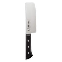 Kai Hocho Premium Nakiri Kitchen Knife & Kai Hocho Japanese Premium Petty Kitchen/Vegetable Knife, 4.8 Inch Blade, Black, with N-Duraa Kitchen Scissors