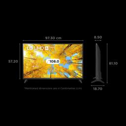 LG UQ7500 109.22 cm (43 inch) 4K Ultra HD LED WebOS TV with α5 Gen 5 AI Processor