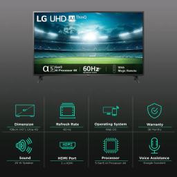 LG UQ7500 109.22 cm (43 inch) 4K Ultra HD LED WebOS TV with α5 Gen 5 AI Processor