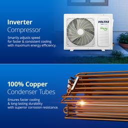 Voltas 1.5 Ton 3 Star Hot & Cold Inverter Split AC (Copper, Anti-dust Filter, 2023 Model, 183VH VECTRA PLATINA, White)