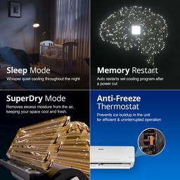 Voltas 1.5 Ton 3 Star Hot & Cold Inverter Split AC (Copper, Anti-dust Filter, 2023 Model, 183VH VECTRA PLATINA, White)