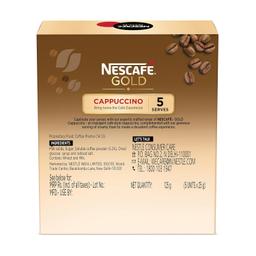 Nescafe Gold Cappuccino Instant Coffee Premix Powder, 125 Gram (5 Sachets X 25 Gram)