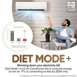 LG 1 Ton 4 Star DUAL Inverter Split AC (Copper, AI Convertible 6-in-1 with VIRAAT Mode, Faster Cooling & Energy Saving, 4 Way Swing, HD Filter with AntiVirus Protection, US-Q13JNYE, White)