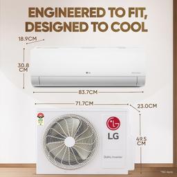 LG 1 Ton 5 Star DUAL Inverter Split AC (Copper, AI Convertible 6-in-1 with VIRAAT Mode, Faster Cooling & Energy Saving, 4 Way Swing, HD Filter with AntiVirus Protection, US-Q14YNZE, White)