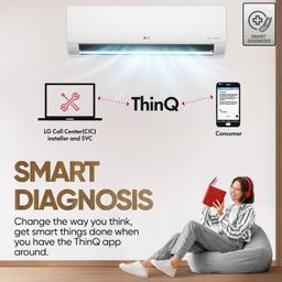 LG 1 Ton 5 Star DUAL Inverter Split AC (Copper, AI Convertible 6-in-1 with VIRAAT Mode, Faster Cooling & Energy Saving, 4 Way Swing, HD Filter with AntiVirus Protection, US-Q14YNZE, White)