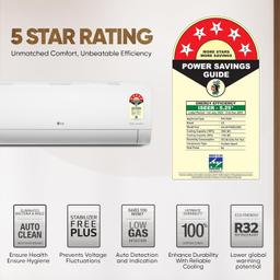 LG 1 Ton 5 Star DUAL Inverter Split AC (Copper, AI Convertible 6-in-1 with VIRAAT Mode, Faster Cooling & Energy Saving, 4 Way Swing, HD Filter with AntiVirus Protection, US-Q14YNZE, White)