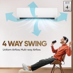 LG 1 Ton 5 Star DUAL Inverter Split AC (Copper, AI Convertible 6-in-1 with VIRAAT Mode, Faster Cooling & Energy Saving, 4 Way Swing, HD Filter with AntiVirus Protection, US-Q14YNZE, White)