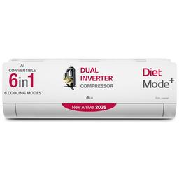 LG 2 Ton 3 Star DUAL Inverter Split AC (Copper, AI Convertible 6-in-1, Diet Mode+, Faster Cooling & Energy Saving, 4 Way Swing, HD Filter with Anti-Virus Protection, US-Q24ENXE, White)