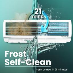 Haier 1.5 Ton 5 Star Triple Inverter Split AC (4850 W, Copper, 7 in 1 Convertible, 4-Way Swing, Frost Self Clean, HD Filter, Cools at 60°C, 20 Mtr. Air Throw - HSU18K-PYSS5BN-INV, White)