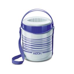 MILTON Econa Deluxe 3 Stainless Steel Containers with Steam Vent 260 ml Each, PU Insulated, Hot & Cold Leak-Proof Lunch Box for Office, College, Picnic, Blue