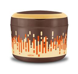 MILTON New Big Bite Insulated Inner Stainless Steel Tiffin Box with Additional Plate and handle, 900 ml, Brown| BPA Free | Food Grade | Easy to Carry | Easy to Clean
