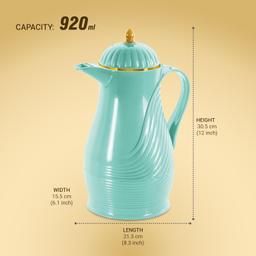 MILTON Minar 1000 Plastic Insulated Flask, 920 ml, Sea Green | BPA Free | Food Grade | Easy to Carry | Odour Free | Easy Grip