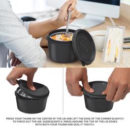 MILTON Micro Meal Lunch Box, 3 Microwave Safe Inner Steel Round Containers (180 ml, 2 X 320 ml Each) with Insulated Bag, Odour Proof Tiffin for Office, Leak-Proof, Easy to Carry, Purple