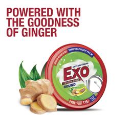 Exo Round Dishwash Bar 700G Set Of 2 With Exo Super Scrubber Free Complete Dishwashing Solution With Anti-Bacterial Efficacy & Goodness Of Ginger Remove Tough Grime Stains With Ease. Visit the Exo Store