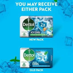 Dettol Icy Cool Bathing Soap Bar With 2x Menthol (625gm), 125gm, Pack of 5