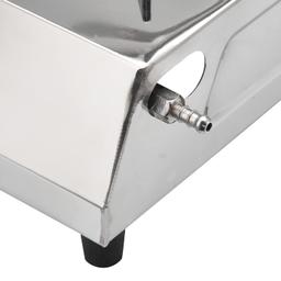 N-DURAA Solid Stainless Steel 2 Brass Burner Gas Stove Cooktop LPG Chulha Manual Ignition ISI Certified Silver.