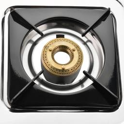 N-DURAA Solid Stainless Steel 2 Brass Burner Gas Stove Cooktop LPG Chulha Manual Ignition ISI Certified Silver.