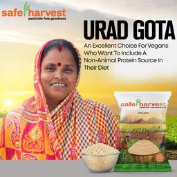 Safe Harvest Pesticide-Free Unpolished Urad Gota | Vegan | Gluten Free - 500gm