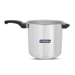 N-DURAA  Pressure Cooker, Outer Lid, Silver, Aluminium, 12 Liters
