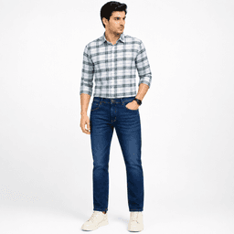 Men Blue Mid Rise Slim Fit Jeans