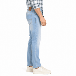 Men Blue Mid Rise Slim Fit Plain Jeans