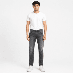 Men Grey Slim Fit Solid Jeans