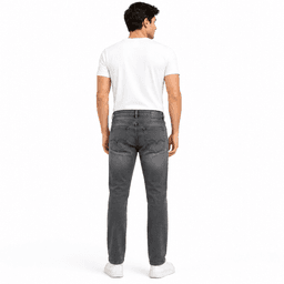 Men Grey Slim Fit Solid Jeans