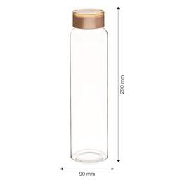 Asian Mattel Finish Stainless Steel Water Bottle 1000ml & SignoraWare Claro Pro Glass Bottle,750 ml